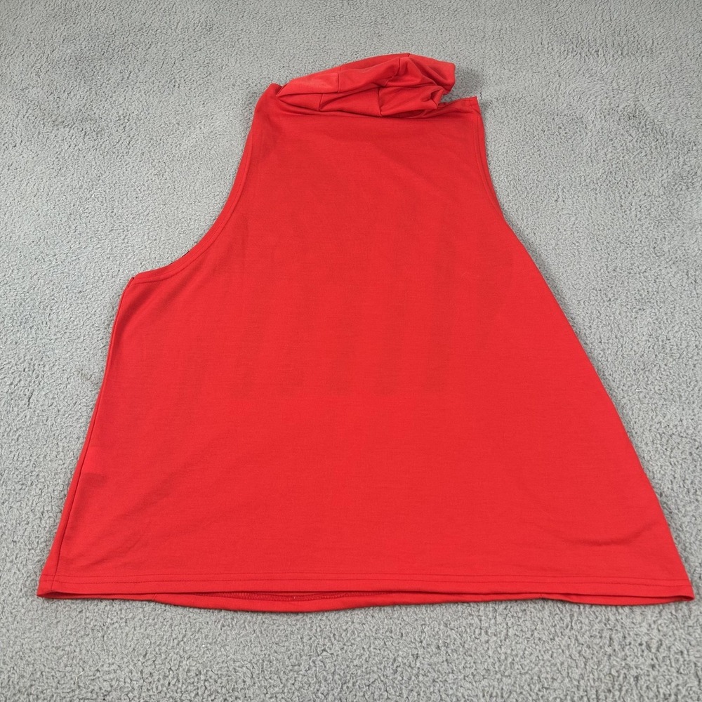 American Flag Tank Top Mens 2XL Red Hooded Sleeveless Pocket USA Patriotic Gym - Picture 2 of 15